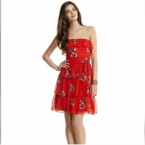 ✨️NWT White House Black Market Red Floral Mini Dress. Sz 6